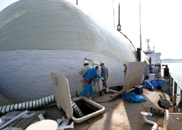 Installation of 8,700 m3 SP/FR-type liquefied gas tank